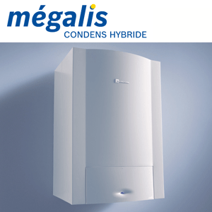 chaudiere gaz megalis condens hybride 24kw elm leblanc
